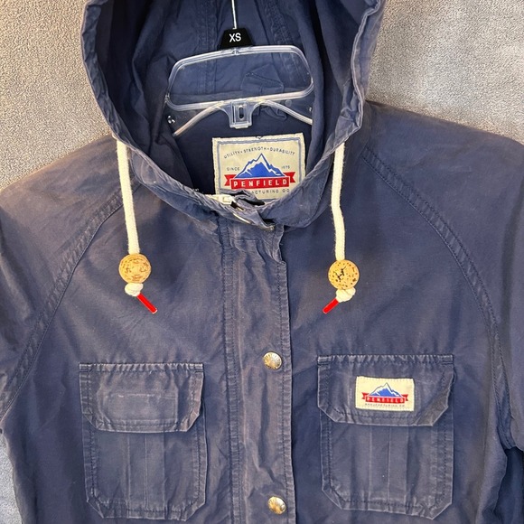 Penfield Jackets & Blazers - Penfield Womens XS Full Zip Utility Strength Lightweight Navy Blue Hooded Jacket